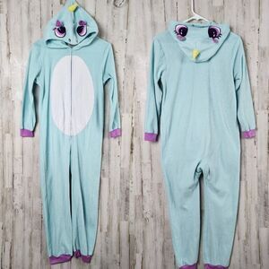 Cat & Jack Unicorn Pajama Onesie Blue Large 10-12